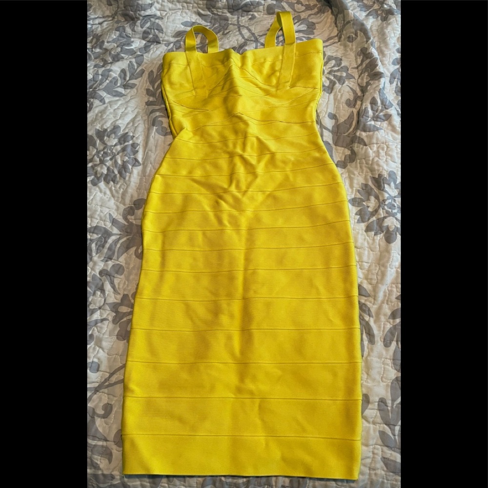 Yellow bandage dress